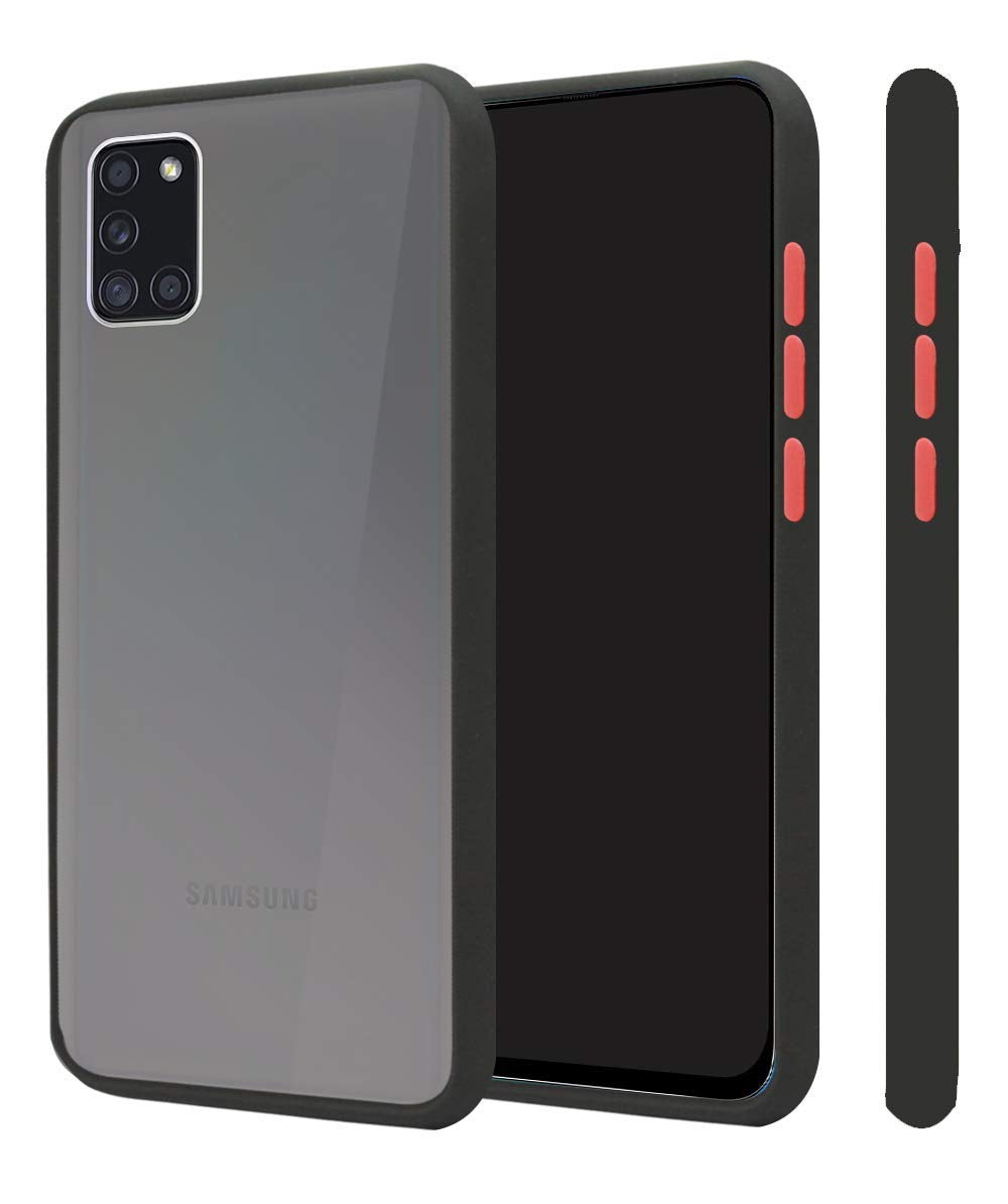 Smoke Frosted Back cover For Sasmung A31- Black