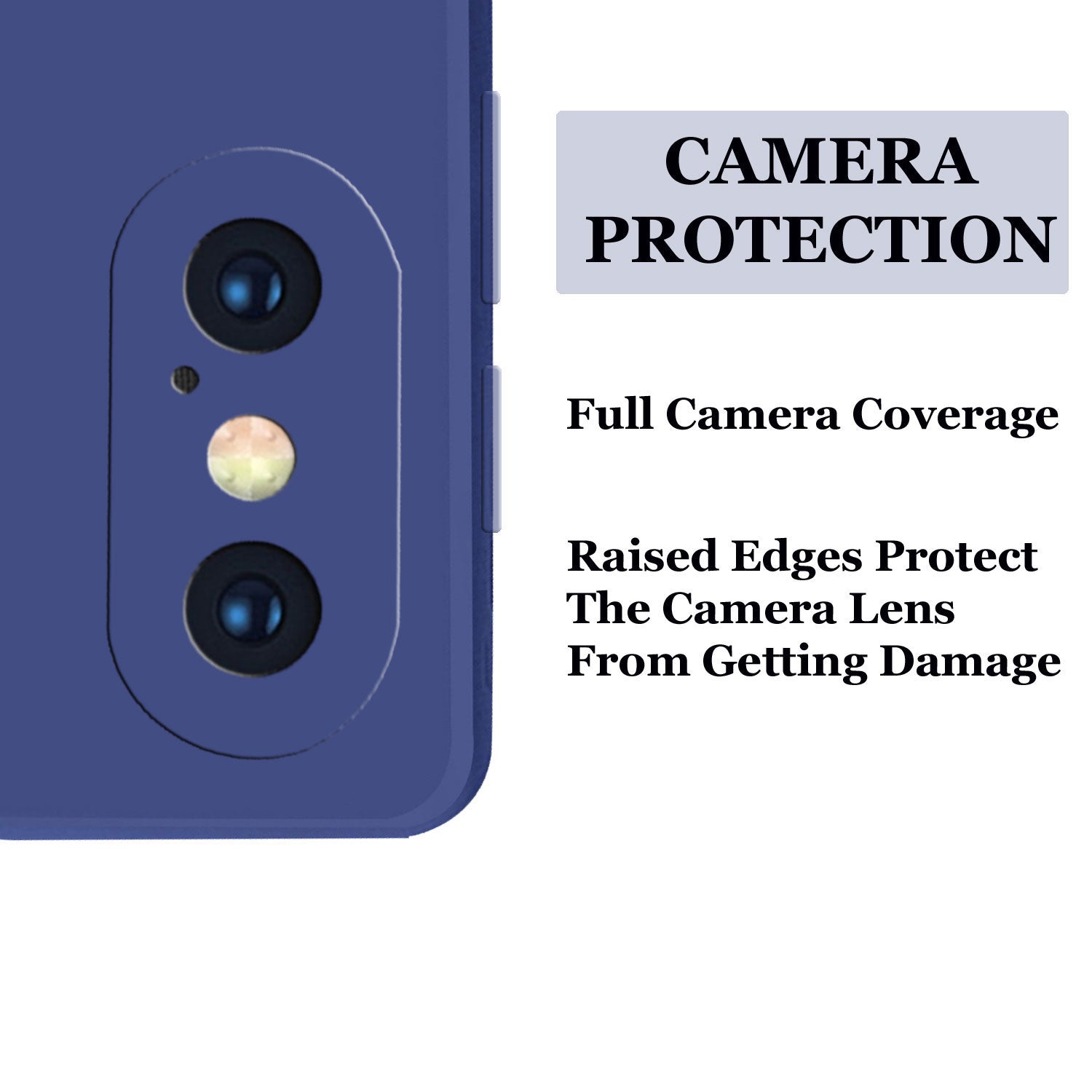 Liquid TPU Silicone Matte Back Cover Case For iphone X / XS - Blue