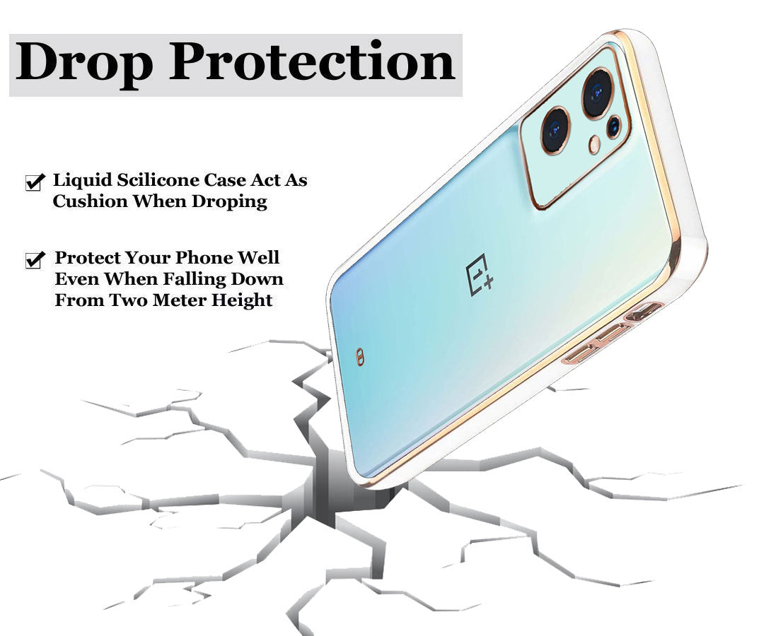 Electro Silicone Series Back cover Case For  OnePlus Nord 2 5G - White