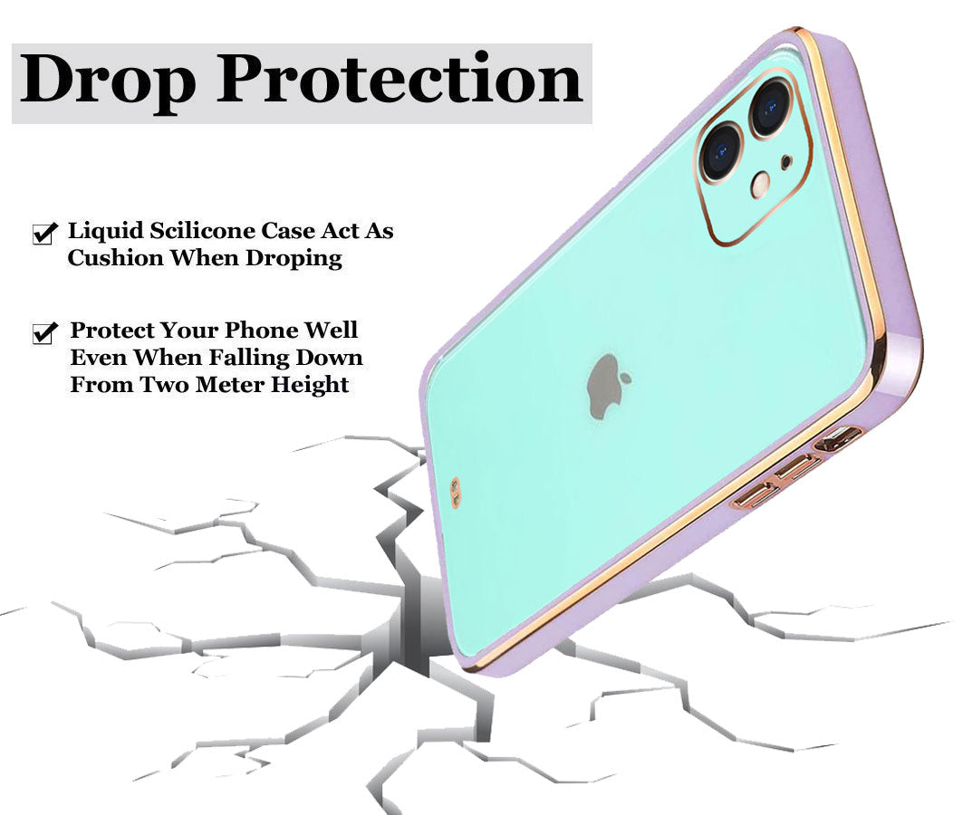 Electro Silicone Series Back cover Case For iphone 11 - Purple