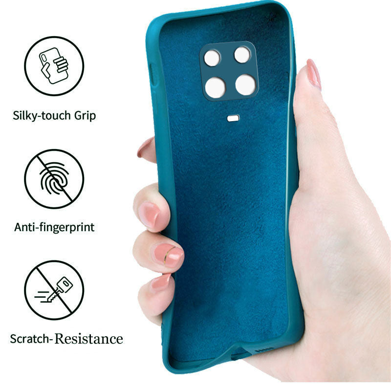 Liquid TPU Silicone Matte Back Cover Case For Redmi Note 9 Pro / Pro Max - Blue