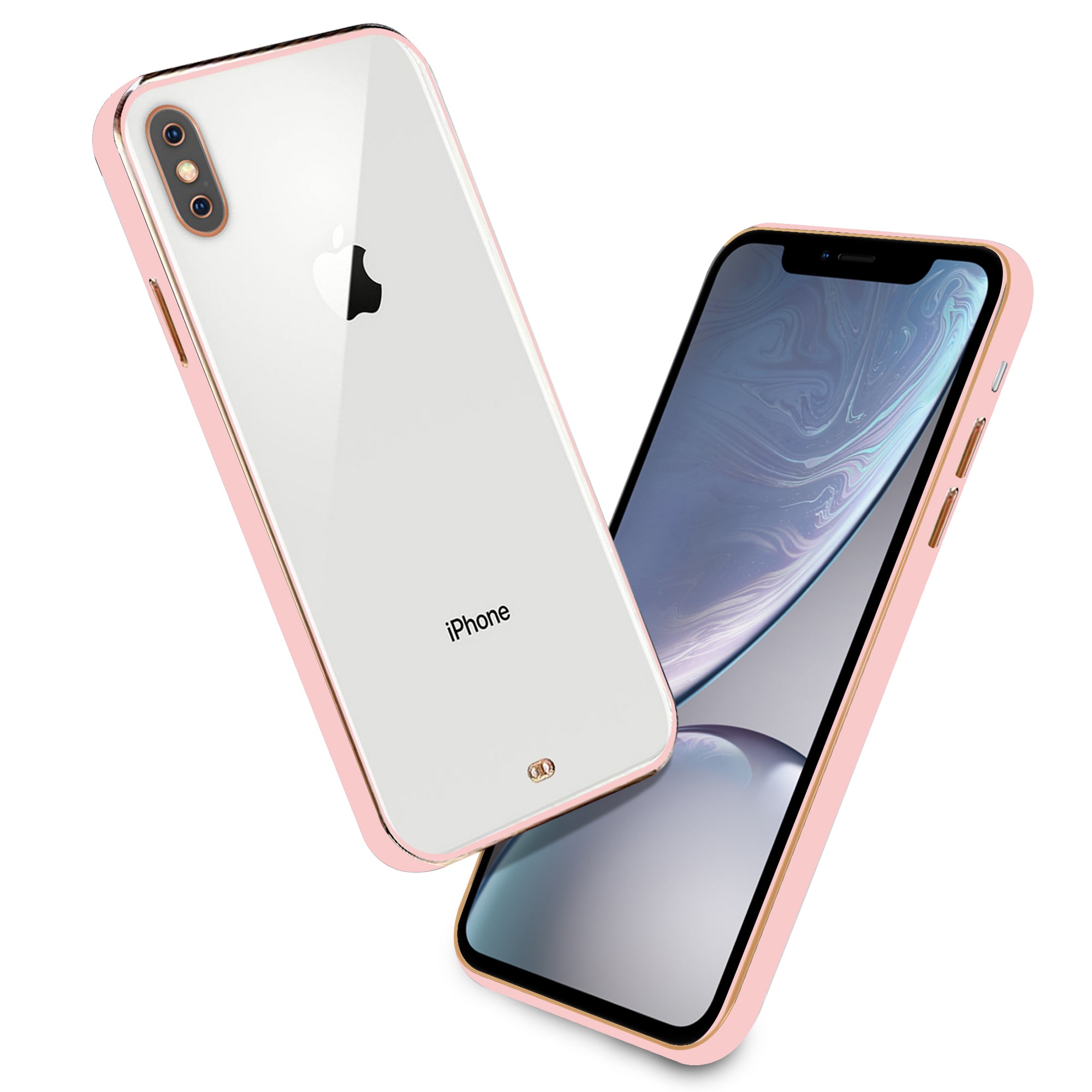 Electro Silicone Series Back cover Case For iphone X / XS  - Pink