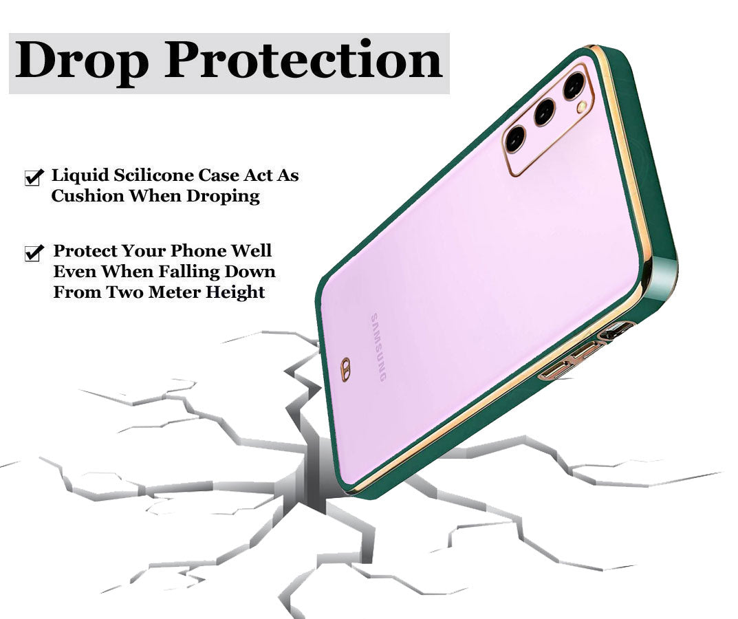 Electro Silicone Series Back cover Case For Samsung Galaxy S20 Fe / S20 Fe 5G-   Green